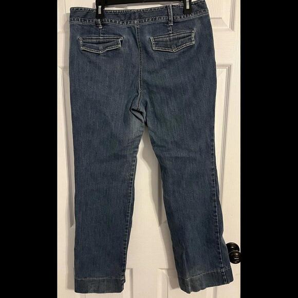 Ann Taylor Loft Womens Jeans Size 12 Medium Wash With Button Accents - Picture 2 of 12
